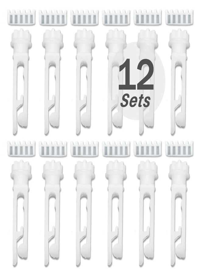 Smatagee 12Sets Vertical Window Blind Stem and Gear for Vanes Carrier of 3-1/2" or 5" Vertical Blinds Components Used for Headrail,Carrier Stem Vertical Blinds Curtain Accessories - Image 1